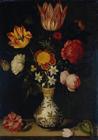 Bloemstilleven in een Wan li vaas, Ambrosius Bosschaert